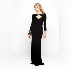 The Dean Elegant Black Long Sleeve Gown